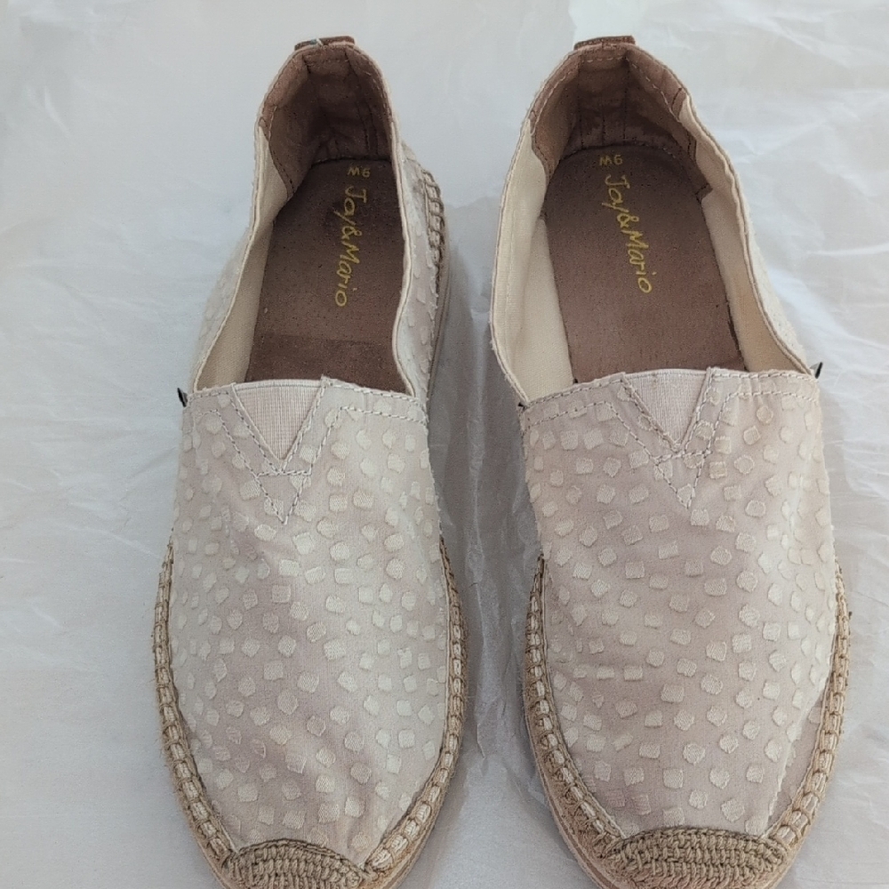 Beige Espadrille Flats